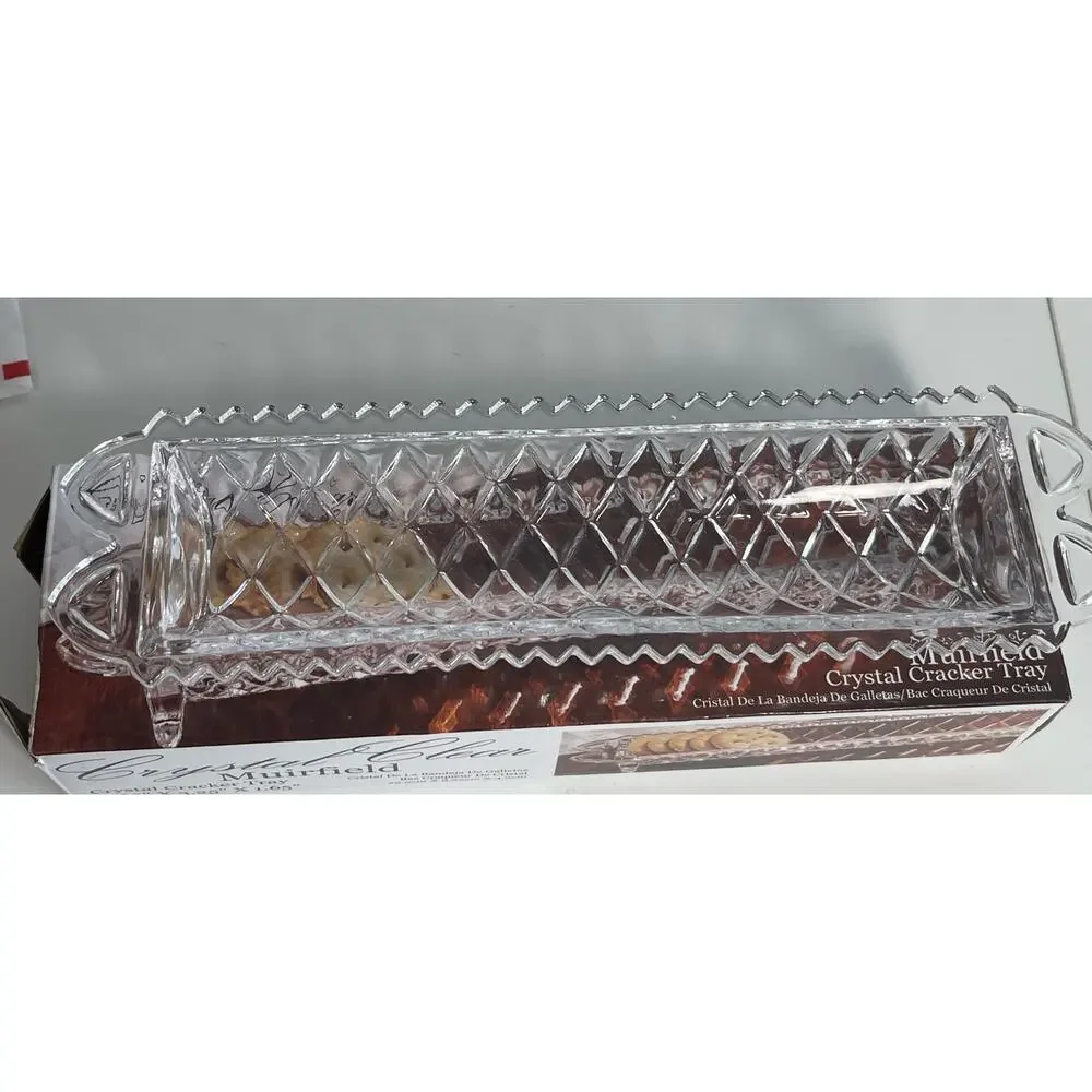 Crystal Clear Muirfield Crystal Cracker Tray New